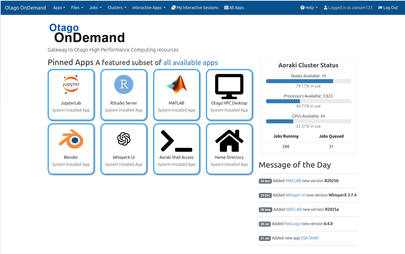 Open OnDemand Home Page