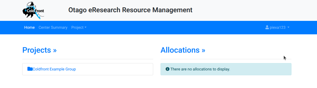 Projects list
